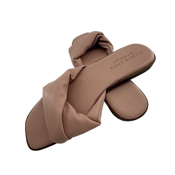 Altar'd State Sandals Womens US 8.5 Pink Slide Knotted Strap Summer Casual Beach - Picture 1 of 10